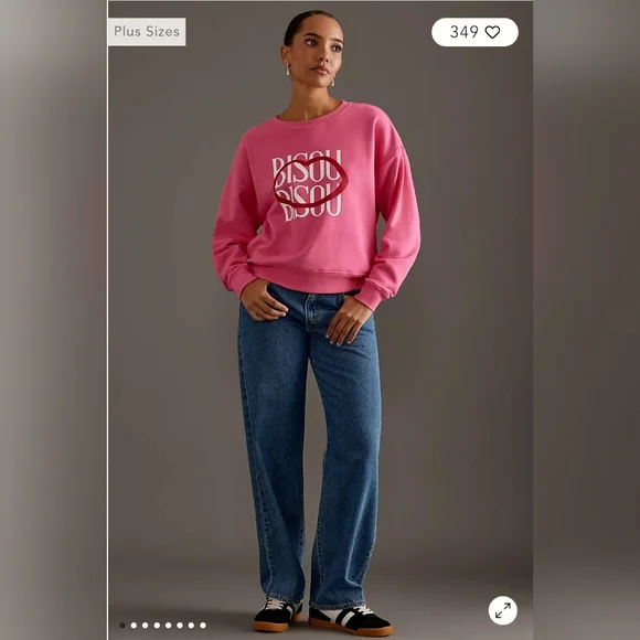 NWT 💋 💋 Bisou Bisou Sweatshirt by Jordan Nickson, size XS - Picture 9 of 13